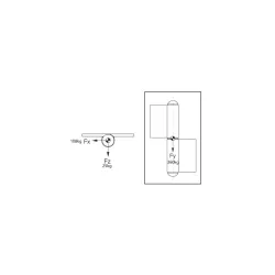 Pánt s platňou dvojdielny 160mm (pravý) Pánt s platňou dvojdielny 160mm (pravý)